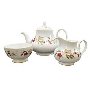 Vintage Ardon Royal Doulton Fine China Tea Set Teapot Creamer Sugar Bowl VL4027